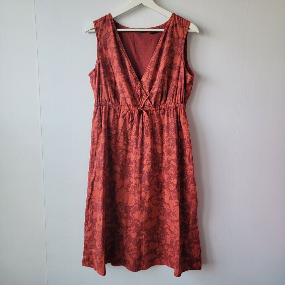 Eddie Bauer With Waist Drawstring sleeveless faux Wrap Dress size‎ 10